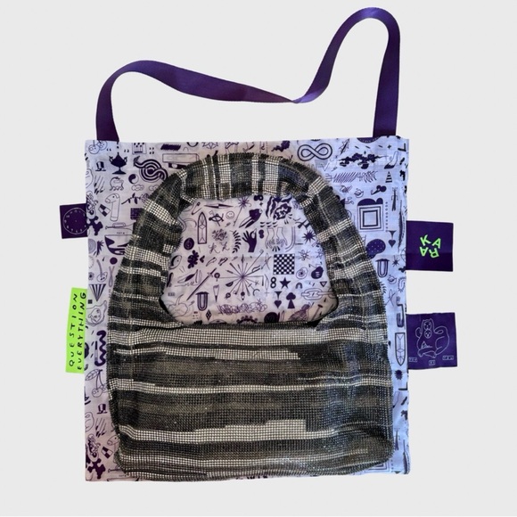 KARA Rhinestone striped shoulder hobo bag - Picture 9 of 11